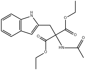 1-Acetamido(1H-indol-2-yl)methyl3-ethyl2-ethylmalonate Structure