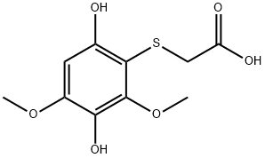 2,6-dimethoxyhydroquinone-3-mercaptoacetic acid Structure