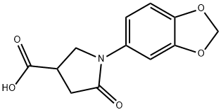 3-Pyrrolidinecarboxylic acid, 1-(1,3-benzodioxol-5-yl)-5-oxo- Structure