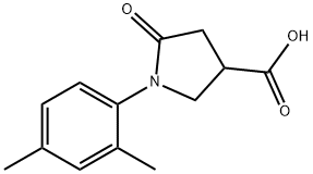 1-(2,4-ジメチルフェニル)-5-オキソピロリジン-3-カルボン酸 化学構造式