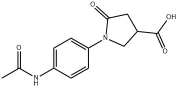 1-[4-(acetylamino)phenyl]-5-oxopyrrolidine-3-carboxylic acid Structure