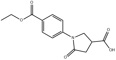 1-[4-(ethoxycarbonyl)phenyl]-5-oxopyrrolidine-3-carboxylic acid Structure