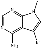5-ブロモ-7-メチル-7H-ピロロ[2,3-D]ピリミジン-4-アミン 化学構造式