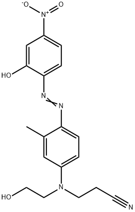 3-[N-(2-hydroxyethyl)-4-[(2-hydroxy-4-nitrophenyl)azo]-m-toluidino]propiononitrile Struktur