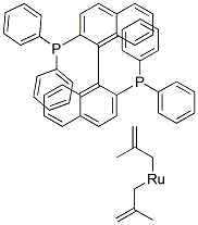 [(S)-2,2'-BIS(DIPHENYLPHOSPHINO)-1,1'-BINAPHTHYL]BIS(2-METHYLALLYL)RUTHENIUM(II) 结构式