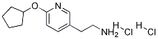 2-(6-(シクロペンチルオキシ)ピリジン-3-イル)エタンアミン二塩酸塩 化学構造式
