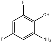 2-アミノ-4,6-ジフルオロフェノール 化学構造式