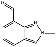 2-メチル-2H-インダゾール-7-カルボキシアルデヒド 化学構造式