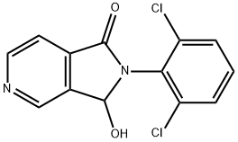 2-(2,6-二氯苯基)-2,3-二氢-3-羟基-1H-吡咯并[3,4-C]吡啶-1-酮, 1337881-94-3, 结构式