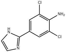 2,6-二氯-4-(1H-咪唑-2-基)苯胺, 1337882-05-9, 结构式