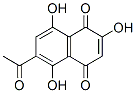 6-アセチル-2,5,8-トリヒドロキシ-1,4-ナフトキノン 化学構造式