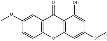 1-HYDROXY-3,7-DIMETHOXYXANTHONE Struktur