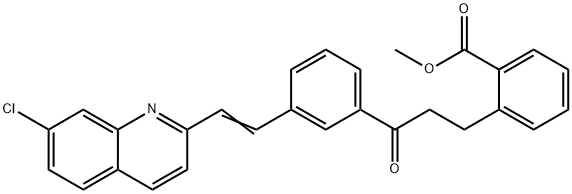 2-[3-(R)-[3-[2-(7-氯-2-喹啉基)乙烯基]苯基]-3-羰基丙基]苯甲酸甲酯,133791-17-0,结构式