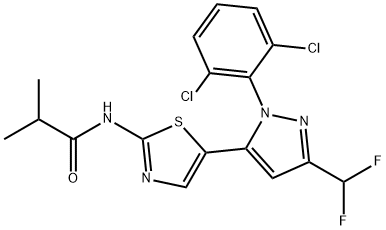 N-(5-(1-(2,6-dichlorophenyl)-3-(difluoroMethyl)-1H-pyrazol-5-yl)thiazol-2-yl)isobutyraMide Structure