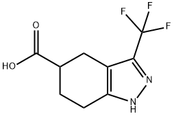 3-(trifluoroMethyl)-4,5,6,7-tetrahydro-1H-indazol-5-carboxylic acid, 1338247-36-1, 结构式