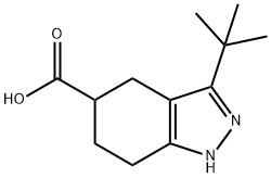 3-tert-butyl-4,5,6,7-tetrahydro-1H-indazol-5-carboxylic acid Struktur