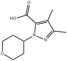 1-(tetrahydro-2H-pyran-4-yl)-3,4-diMethyl-1H-pyrazol-5-carboxylic acid|
