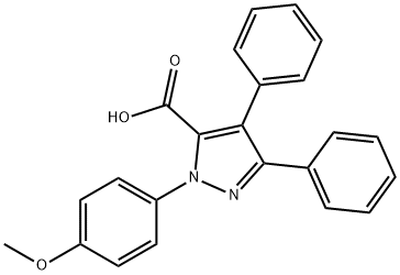 1-(4-Methoxyphenyl)-3,4-diphenyl-1H-pyrazol-5-carboxylic acid Struktur