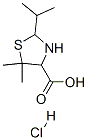 2-isopropyl-5,5-dimethylthiazolidine-4-carboxylic acid hydrochloride Structure