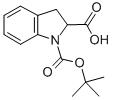 1-(TERT-ブトキシカルボニル)-2-インドリンカルボン酸 化学構造式
