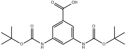 3,5-双-BOC-氨基苯甲酸, 133887-83-9, 结构式
