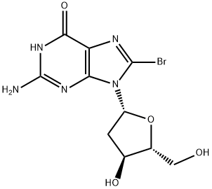 8-溴2‘-脱氧鸟苷, 13389-03-2, 结构式