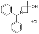 1-(二苯基甲基)-3-甲基-3-羟基氮杂啶盐酸盐, 133891-86-8, 结构式