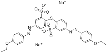 2,2'-チオビス[5-[(4-エトキシフェニル)アゾ]ベンゼンスルホン酸]二ナトリウム 化学構造式