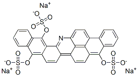 trisodium anthra[2,1,9-mna]naphth[2,3-h]acridine-5,10,15-triyl tris(sulphate) Struktur