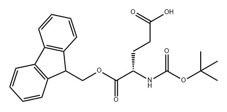 (S)-5-((9H-芴-9-基)甲氧基)-4-((叔丁氧基羰基)氨基)-5-氧代戊酸, 133906-29-3, 结构式