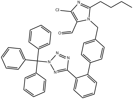 N-Trityl Losartan Carboxaldehyde, 133910-00-6, 结构式