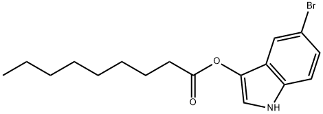 ノナン酸5-ブロモ-3-インドリル 化学構造式