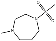 1H-1,4-Diazepine, hexahydro-1-Methyl-4-(Methylsulfonyl)- Struktur
