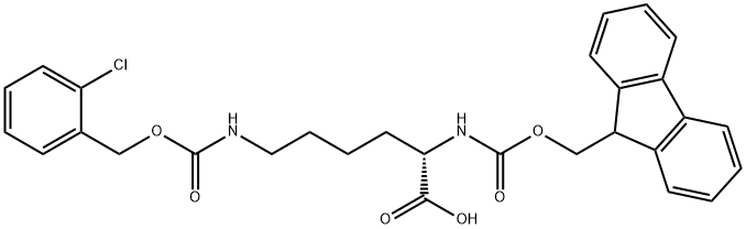 Fmoc-(2-氯苄氧基羰基)赖氨酸, 133970-31-7, 结构式