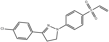 3-(4-クロロフェニル)-1-[4-(エテニルスルホニル)フェニル]-4,5-ジヒドロ-1H-ピラゾール 化学構造式