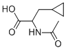 2-アセチルアミノ-3-シクロプロピルプロピオン酸 化学構造式