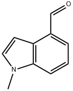 1-メチル-1H-インドール-4-カルブアルデヒド 化学構造式