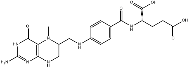 N-[4-[[(2-アミノ-1,4-ジヒドロ-4-オキソプテリジン)-6-イルメチル]アミノ]ベンゾイル]-L-グルタミン酸5-メチル 化学構造式