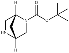 tert-butyl 2,5-diazabicyclo[2.2.1]heptane-2-carboxylate hydrochloride Struktur