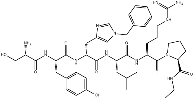 (D-HIS(BZL)6,PRO-NHET9)-LHRH (4-9), 134009-09-9, 结构式