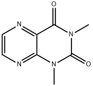 1,3-ジメチルプテリジン-2,4(1H,3H)-ジオン 化学構造式