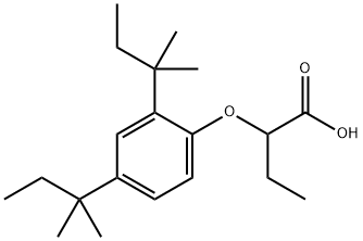 2-(2,4-ジ-tert-アミルフェノキシ)酪酸 化学構造式