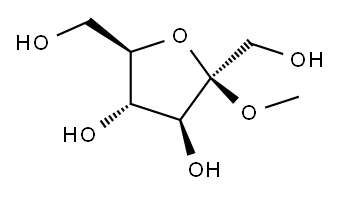 METHYL BETA-D-FRUCTOFURANOSIDE, 13403-14-0, 结构式