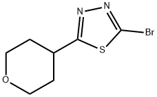 2-BROMO-5-(OXAN-4-YL)-1,3,4-THIADIAZOLE 结构式