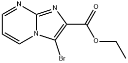3-ブロモイミダゾ[1,2-a]ピリミジン-2-カルボン酸エチル 化学構造式