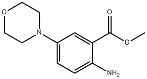 methyl 2-amino-5-morpholin-4-ylbenzoate 化学構造式