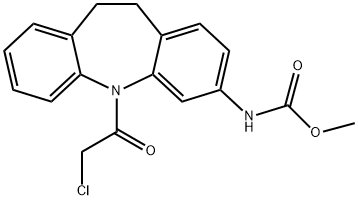[5-(2-CHLORO-ACETYL)-10,11-DIHYDRO-5 H-DIBENZO[ B , F ]AZEPIN-3-YL]-CARBAMIC ACID METHYL ESTER Struktur