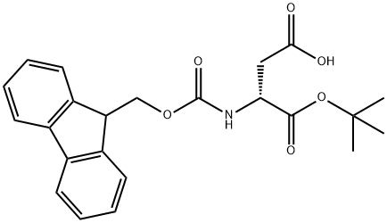 N-芴甲氧羰基-D-天冬氨酸 1-叔丁酯 结构式