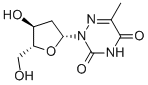 5-メチル-2'-デオキシ-6-アザウリジン 化学構造式