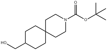 tert-Butyl 9-(hydroxymethyl)-3-azaspiro-[5.5]undecane-3-carboxylate Struktur